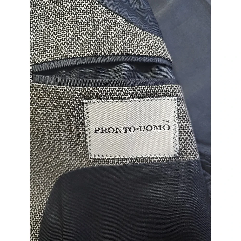 PRONTO UOMO Beige Jacquard WOOL SPORT COAT‎ 42R blazer suit jacket ITALY